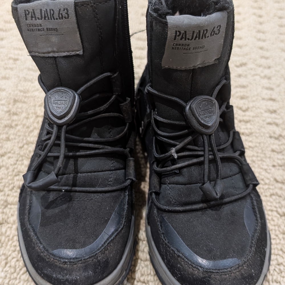 Pajar Boy's Black and Gray Snow Boots
